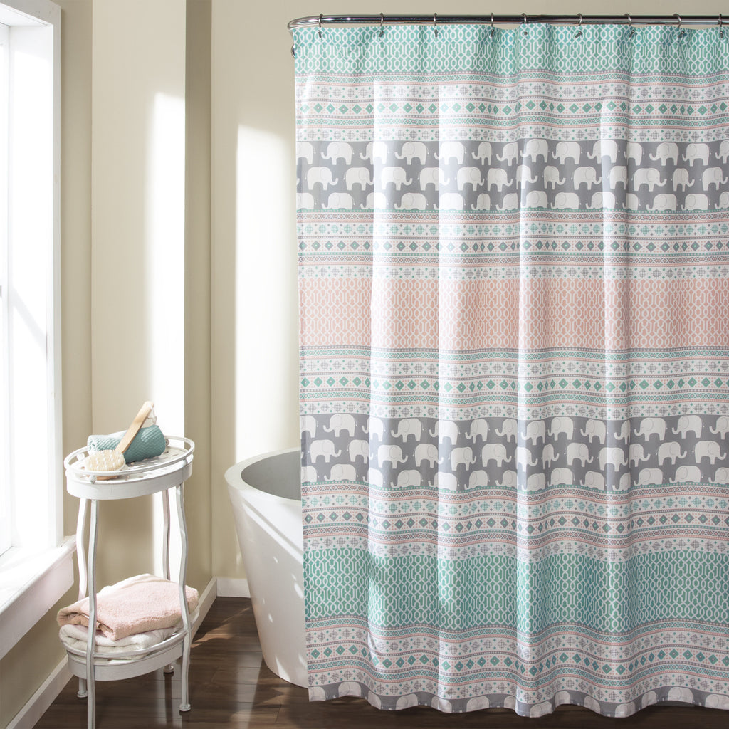 Elephant Stripe Shower Curtain