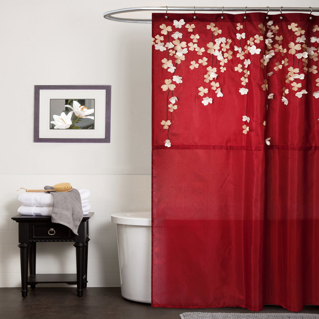 Flower Drops Shower Curtain