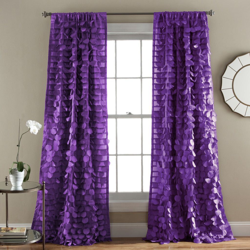 Gala Window Curtain Purple 50"x63"