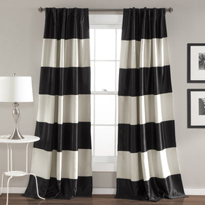 Montego Stripe Window Curtain Set