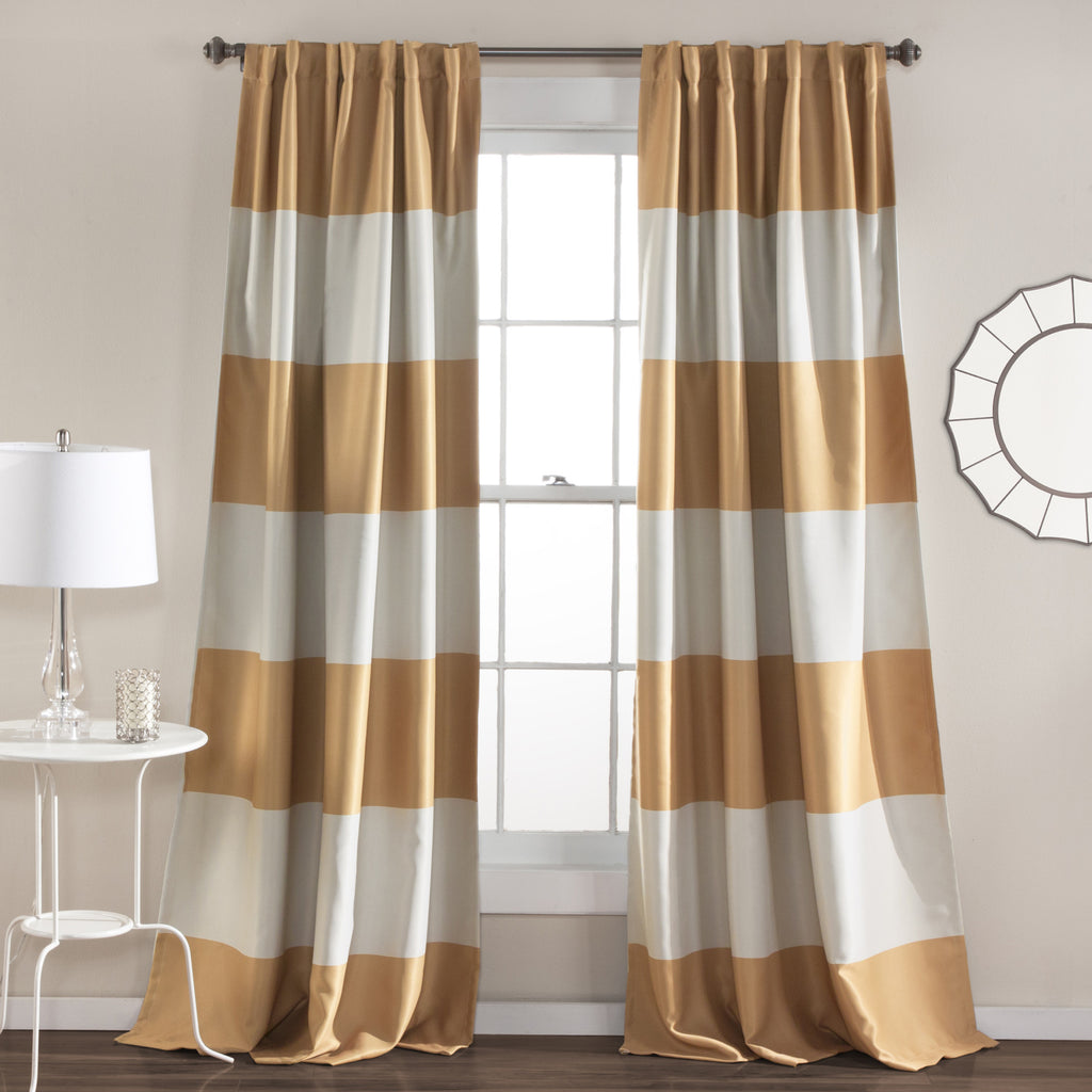 Montego Stripe Window Curtain Set