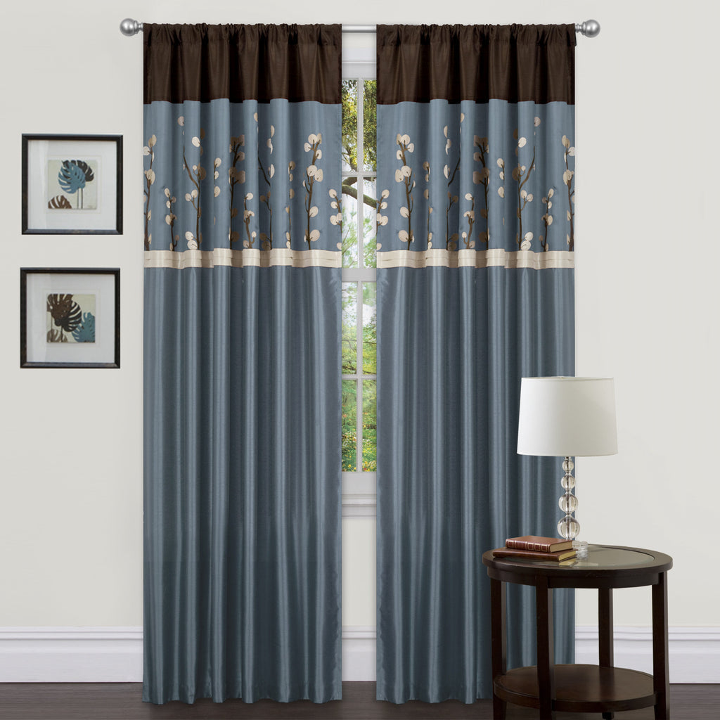 Cocoa Blossom Window Curtain (Pair)